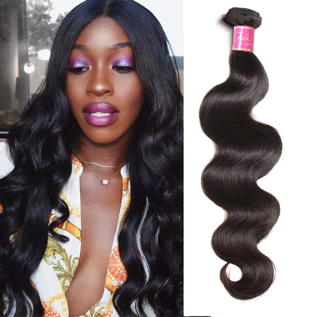 ALI JULIA Hair Malaysian Virgin Body Wave Hair Weave 1 Bundle 100% Unprocessed Human Hair Weft Extensions Natural Color (26 inch)