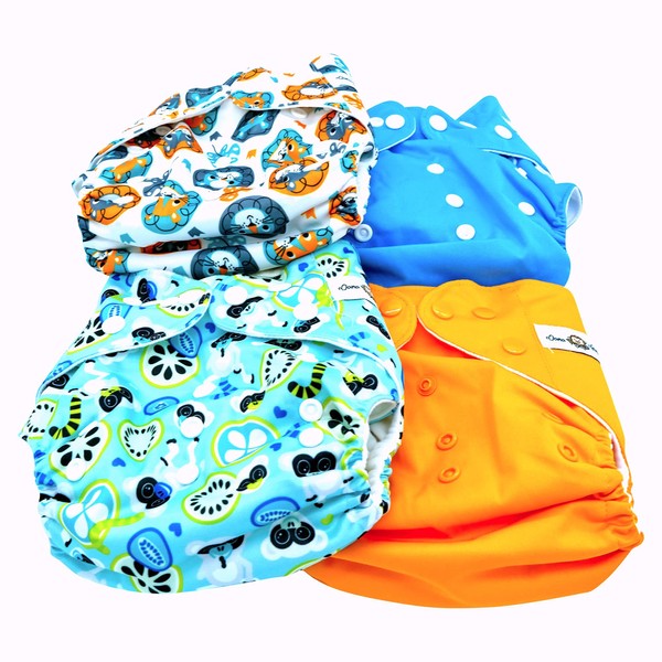 Paquete de 4 Pañales Ecológicos de Tela Premium Dana Banana