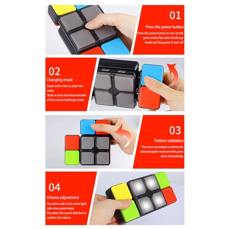 Smart Speed Puzzle Toy Flashing Handheld Electronic DIY Games for