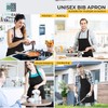 LivinEase Unisex Adjustable Bib Aprons - Stylish Black Chef Aprons