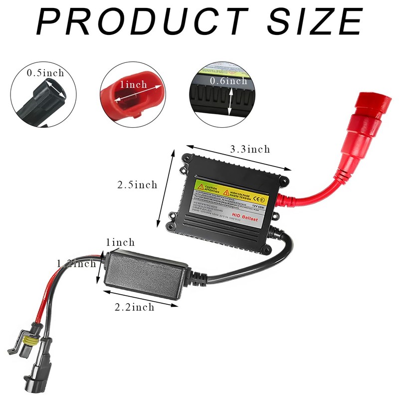 DXNQ 2 PCS DC 12V 55W Xenon HID Ballast, Ultrathin