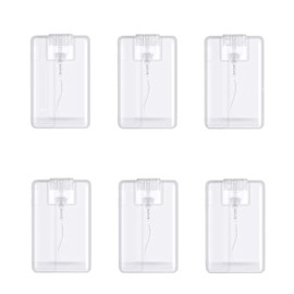 Healthcom 20 Packs 20ml Clear Plastic Perfume Spray Bottle Containers Refillable Perfume Spray Bottles Card Type Fine Mist Empty Container Moisturizing Water Box Makeup Sprayer for Skincare Water Liquids