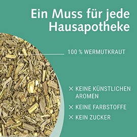 Weltecke Wormwood Tea Loose 250 g | Pharmacopoeia Quality from Germany | Artemisia Absinthium | Intense Mugwort Tea | Herb Bitter Wormwood Tea | Fresh Bottled, Delivered Directly | Vegan