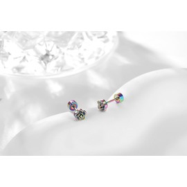 Onnzin Titanium Earrings,Hypoallergenic Rose Earrings for Sensitive Ears
