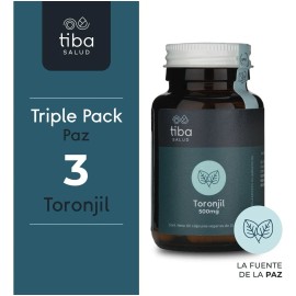 Triple Pack Control Estrés Toronjil 180 Cápsulas Tiba Salud Sabor Natural