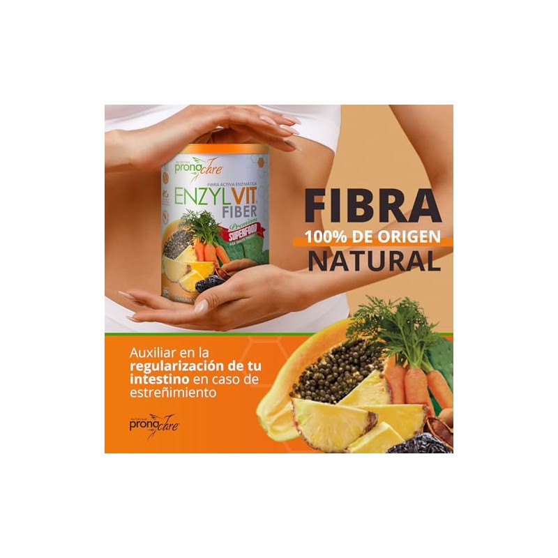 Fibra Digestiva en Polvo 100% Vegetal Adicionada con Papaína y