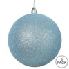 Vickerman 4" Baby Blue Glitter Ball Ornament, 6 per Bag