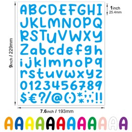 ZJWZSLI Vinyl Sticker Decals, 972 Alphabet Stickers 12 Sheets in 12 Colors, Waterproof Decals for Sign, Notebook, Classroom Decor, Door, Mailbox Numbers Labels DIY Crafts Art Making