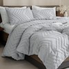 Andency King Comforter Silver Grey, Boho Grey Soft Warm Bedding