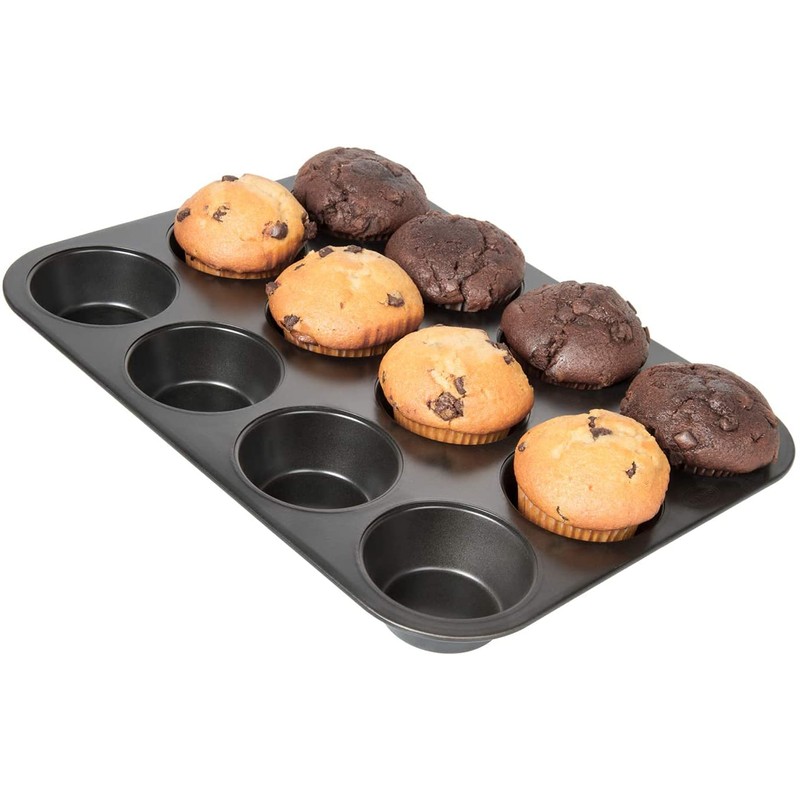 wenco Premium 12 Muffin Moulds, Non-Stick Baking Moulds, Dishwasher Safe,