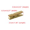 HEEHEE 50 PCS 1.38 Inch Gold Mini Clothespins Small Clothes