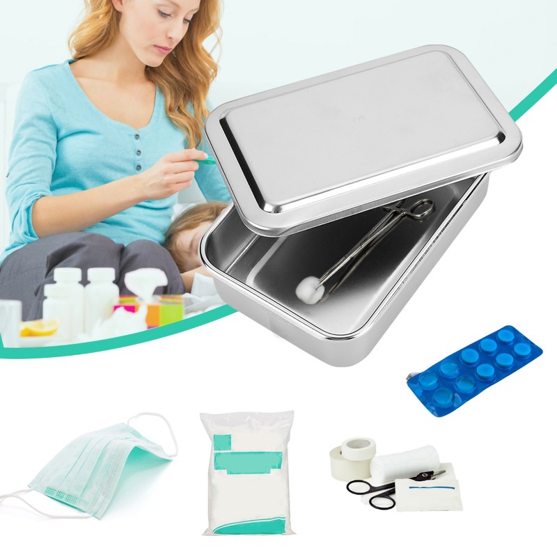 6inch Cleaning Box 304 Stainless Steel Instrument Storage Tray Cleaning