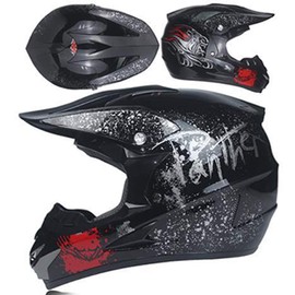 TRIPERSON Dirt Bike Off-Road Motocross ATV Motorcycle Helmet for Men Women,Professional Competition Helmet DOT Certified (Black, Small)