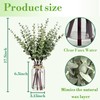 Artificial Eucalyptus Stems in Glass Vase with Faux Water, 17.5"