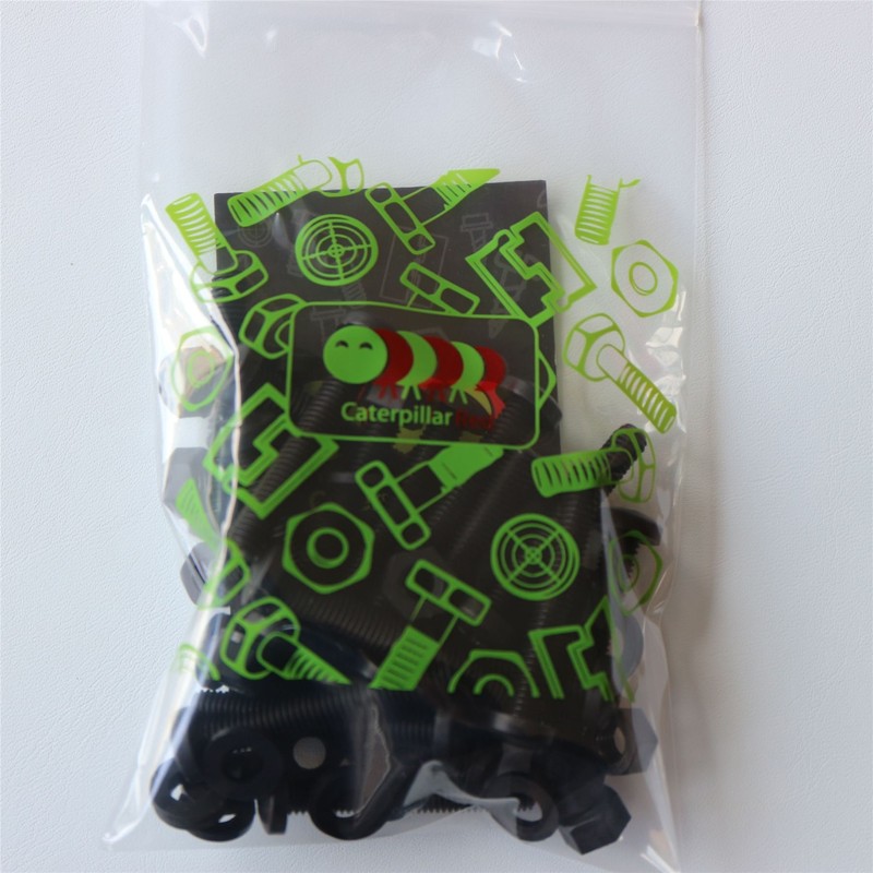 20 x Black Pan Head Screws Polypropylene (PP) Plastic Nuts