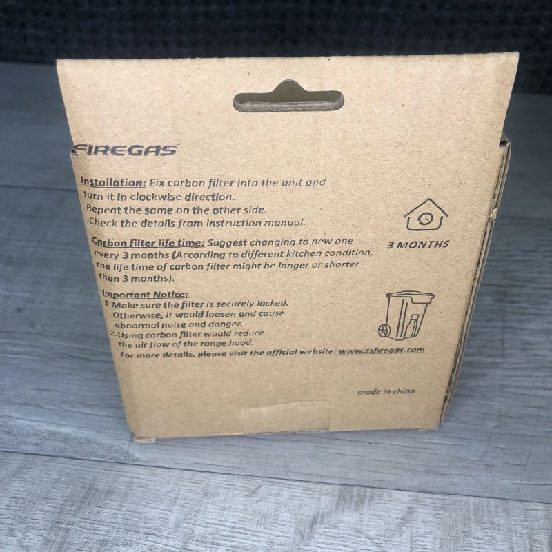 Firegas Range Hood carbon filter "CC110 Pack of 2"