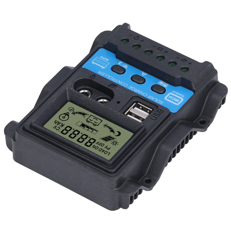 Solar Charge Controller LCD Display Dual USB 5V Output PWM