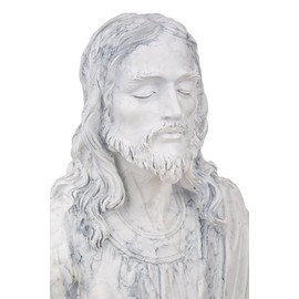 Jesus Statue 12" Marble - Meditation Statue Decor - Jesus Figurine for Any Room - Great Gift for Christians or Spiritual Friends
