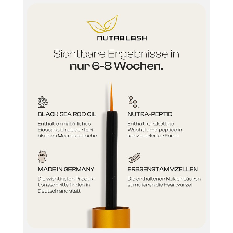 Nutralash Eyelash Formula 2.0 - Eyelash Serum for Long Eyelashes