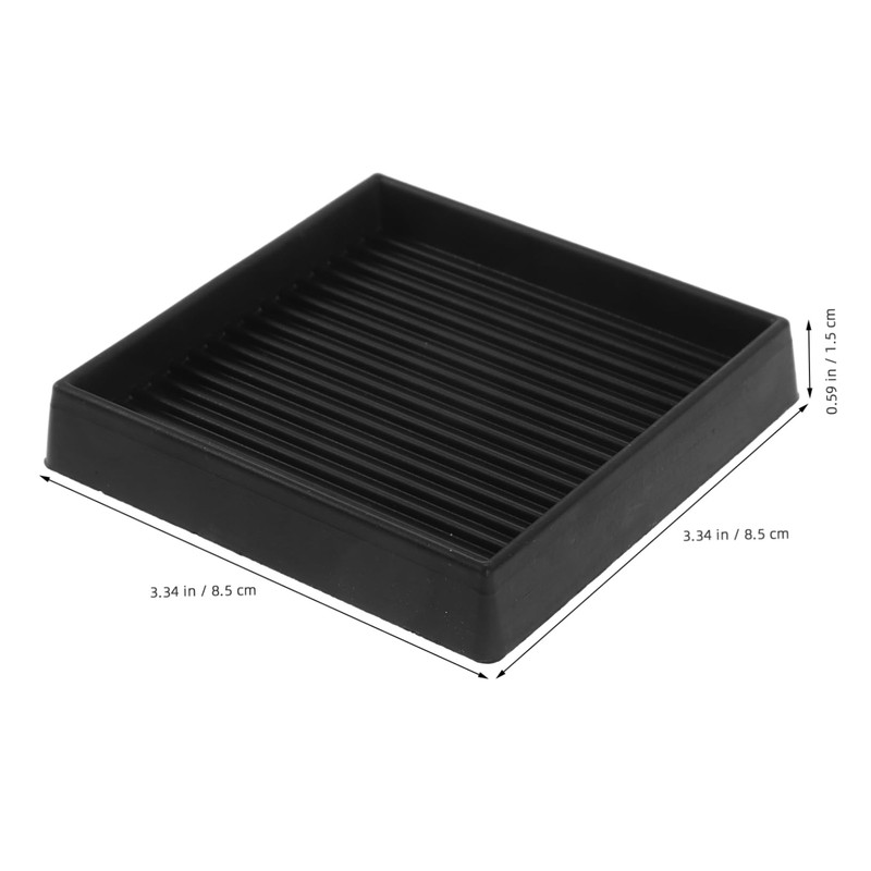 LALAFINA Multi Function Rubber Furniture Coaster Square Leg Pads for
