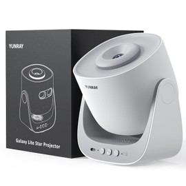 YUNRAY Galaxy Projector, Star Projector Home Planetarium Stars Ceiling Space Projection Starry Sky Night Light Lamp for Kids Adult Bedroom Decor Birthday Gift - 2 Discs