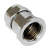 Bag of 2-15mm x 1/2" Chrome Female Adaptor (Known as Chrome Pipe Fittings/Compression Chrome Adaptors Also Available in 15mm, 22mm, 28mm, 1/2 inch, 3/4 inch and 1 inch BSP)