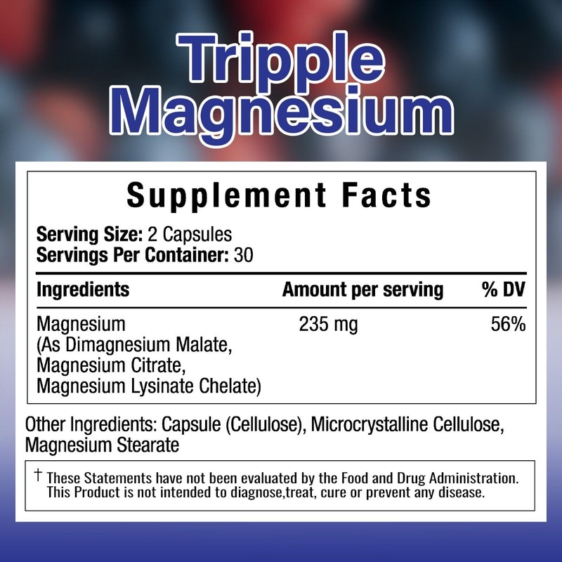 TrueMed Triple Magnesium 235mg 60 Capsules