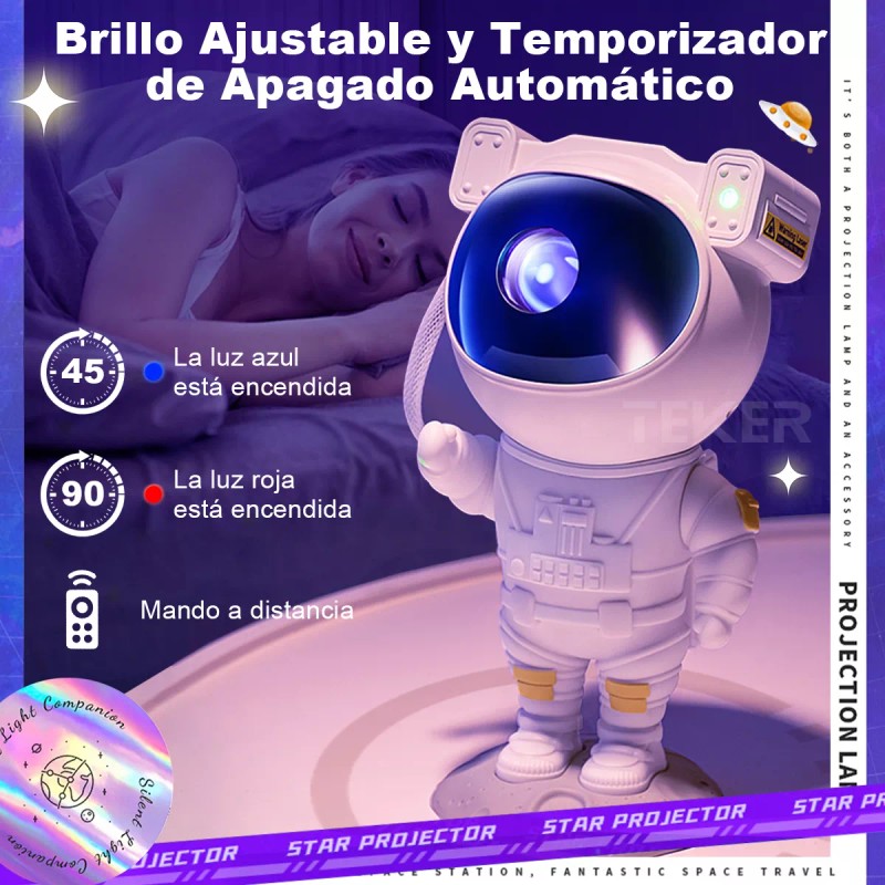 Teker Proyector De Estrella Galaxia Astronauta Lampara De Noche
