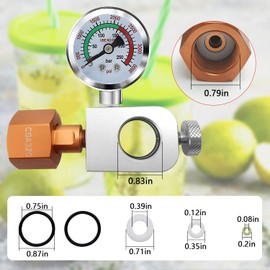 YUANYUU CO2 Refill Adapter for Soda, Filling Adapter with Pressure Gauge and Pressure Relief Valve, Stream Refill for Soda DUO/Terra/Art Maker CO2 Cylinder (1)