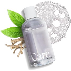 Care - Soft Sweep Micellar Cleanser and Facial Toner, Alcohol-Free and Paraben-Free Micellar Cleansing Water with Hyaluronic Acid, Glycerin, and Willow Bark Extract, Rinse-Free Face Cleanser, 8 fl oz
