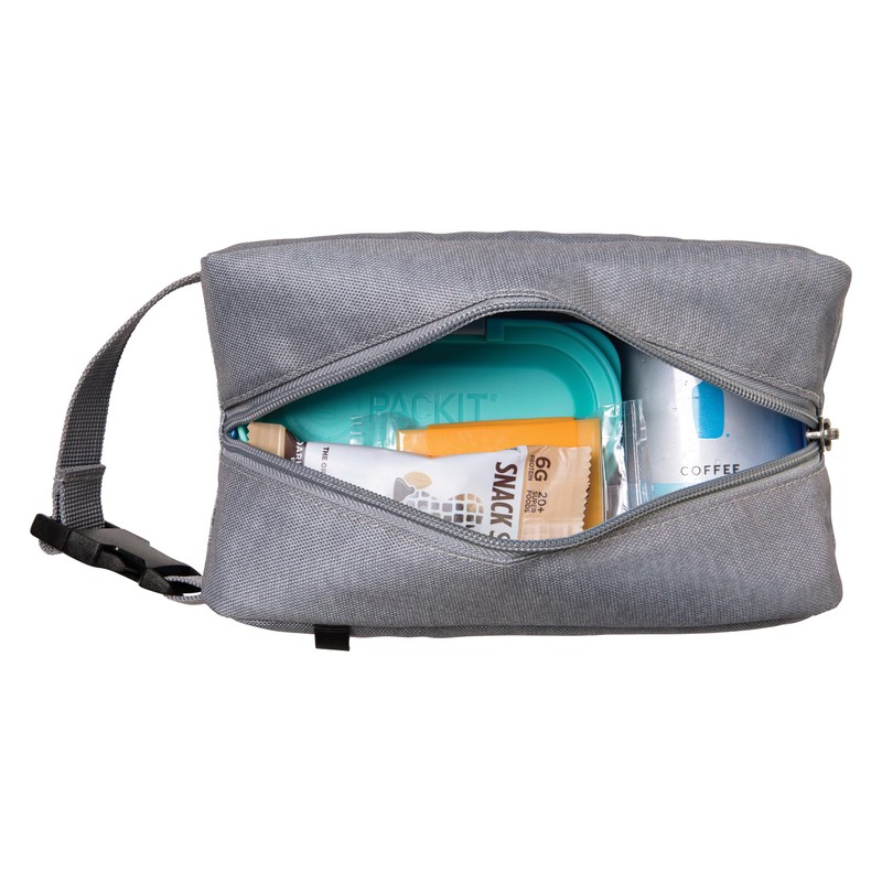 PackIt® Freezable Snack Box, Gray Fog, Built with EcoFreeze® Technology,