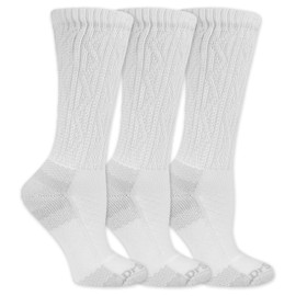 Dr. Scholl's Women Advanced Relief Blisterguard - 2 & 3 Pair Packs Non-binding Cushioned Moisture Management Socks, White, 8-12 US
