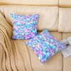 Erosebridal Set of 2 Rainbow Checkered Throw Pillow Covers 16x16