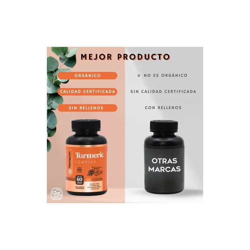 Cápsulas de Cúrcuma Momosie con Jengibre, Boswellia y Pimienta Negra