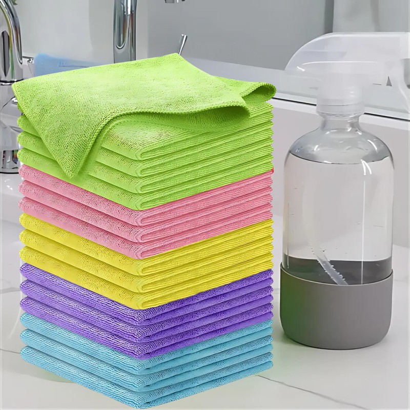 AuzzieStar Microfiber Cleaning Cloths - Pack of 15, Highly Absorbent,