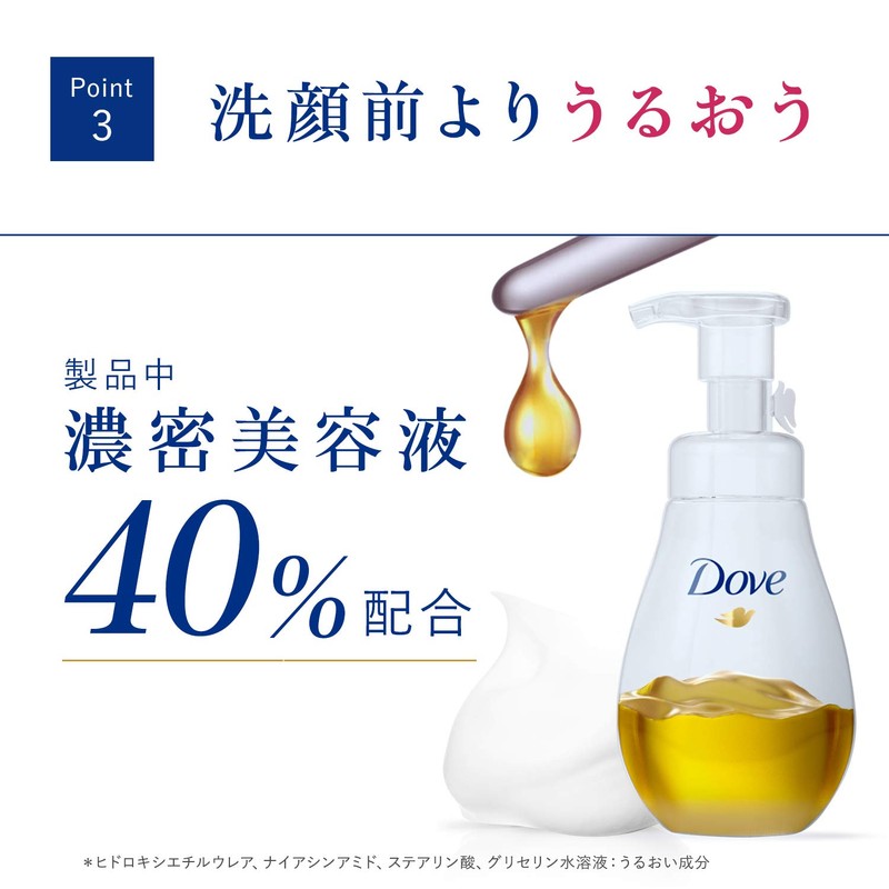 Dove Deep Pure Creamy Foaming Facial Cleanser for Pores, Keratin,