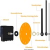 zhibeisai Silent Quartz Clock Mechanism Kit, Long Shaft Wall Clock