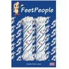 FeetPeople Round Shoe Laces 1 Pair, White with Grey Chip,