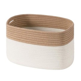 KBIBCK Cotton Rope Storage Basket, Woven Storage Basket with Handles, Toy Basket Storage, Decorative Closet Shelf Woven Basket for Bathroom, Large Storage Basket for Toys, Towels, Books, Baby Clothes