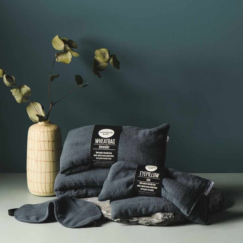 Wheatbags Love Linen Luxe Lavender Heat Pack, Slate