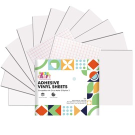 UCEC White Removable Vinyl, 14pack, Matless Cutting, 13"x12" Glossy White Smart Vinyl, Compatible with Cricut Maker 3/Explore 3 for DIY Projects, for Cups Bottles and Decorations