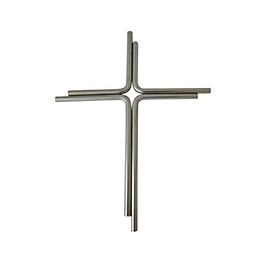 Stainless Steel Wall Cross Approx. 17 x 12 cm