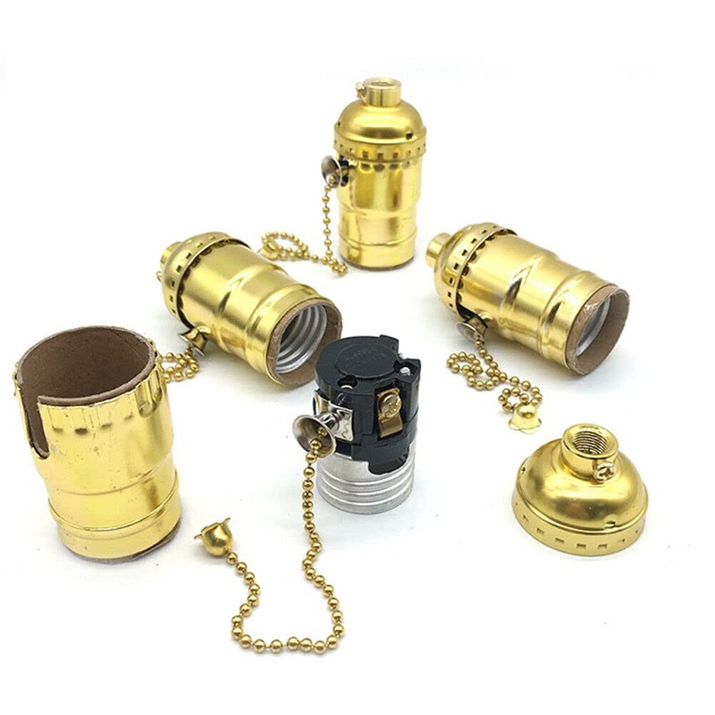 Pull Chain Light Bulb Lamp Socket Replacement Switch E26 E27