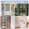 SDNBHT Hand Rails for Outdoor Steps 1-3 Steps Handrails for