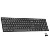 TIETI 2.4G Wireless Bluetooth Keyboard Rechargeable, Stainless Steel Ultra Slim