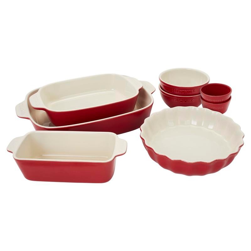 HENCKELS Ceramic 8-pc Mixed Bakeware & Serving Set - Color: