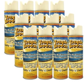 Quality Chemical Tropic Breeze - The Most Powerful Dry Air Freshener and Odor Eliminator - Best Room Deodorizer and Air Spray for a Fresh and Clean Home 10 oz Can (Pack of 12)