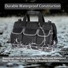 Heavy-Duty Tool Bag with 16 Pockets, 16-Inch Waterproof Tool Organizer