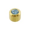 Caflon Blu 24 Carat Gold Plated March Mini Birthstone Studs
