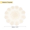 sourcing map Handmade Crochet Placemats, 16inch Round Retro Table Mat